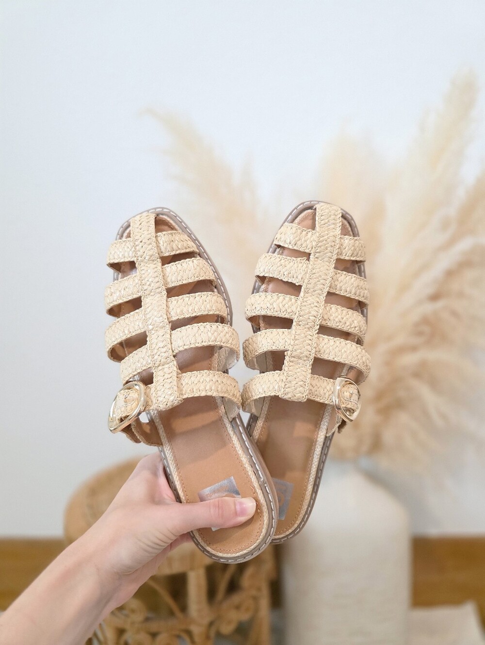 Dolce Vita Raffia Fisherman Slip On Mules 10